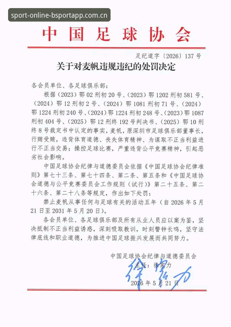 bsport官网注册 足协禁足风暴 vs 行业净化:中国足球反腐名单背后,bsportAPP平台用户如何理性看待?